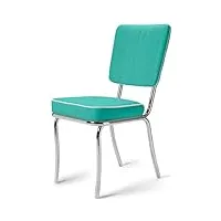 bel air multistore 2002 lot de 2 chaises de cuisine style années 50 turquoise