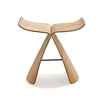 zzff tabouret de pied en bois plein,stool papillon original style japonais low stool japonais changer chaussures stool spa chaise pour bain lit salon naturel 44x31x42cm(17x12x17inch)