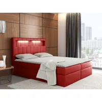 lit à ressorts aspyra 160x200 cm rouge