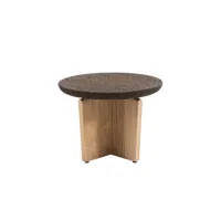 ethimo - table basse cross - bois naturel - 60 x 60 x 43 cm - designer patrick norguet - liège, liège bruni