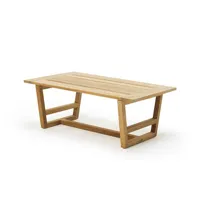 ethimo - table basse costes - bois naturel - 70.74 x 70.74 x 38 cm - designer ethimo design studio - bois, teck naturel fsc