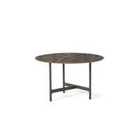 ethimo - table basse calipso - marron - 41.6 x 41.6 x 33 cm - designer ilaria marelli - céramique, aluminium