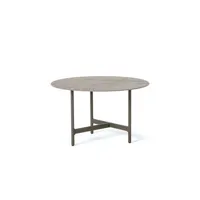ethimo - table basse calipso - blanc - 41.6 x 41.6 x 33 cm - designer ilaria marelli - céramique, aluminium