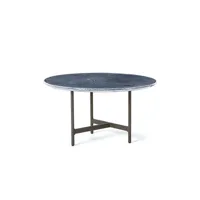 ethimo - table basse calipso - bleu - 41.6 x 41.6 x 33 cm - designer ilaria marelli - pierre, pierre de lave